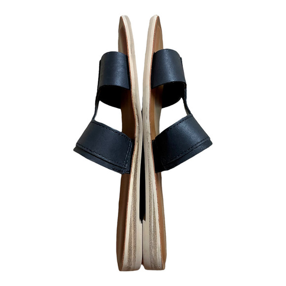 TOMS Black Leather Seacliff Slide Sandal Women’s Size 6.5 NWOT - Picture 5 of 10